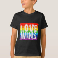 Love Win Rainbow Peace Sign Pride Lesbian