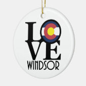LOVE Windsor Colorado Keramisch Ornament (Links)