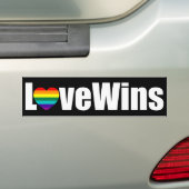 Love Wins Bumpersticker (Op auto)