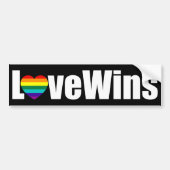 Love Wins Bumpersticker (Voorkant)