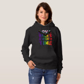 Love Wins Every Time LGBTQIA+ Rainbow Flag Gay Pri Hoodie (Voorkant volledig)