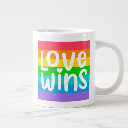 Love Wins Extra Grote Beker (Rechts)
