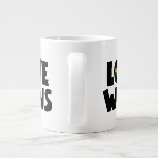 Love Wins Extra Grote Beker (Achterkant)