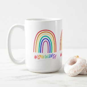 Love Wins Fun Rainbow Koffiemok