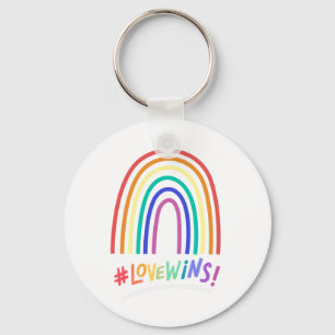 Love Wins Fun Rainbow Text Sleutelhanger