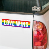 LOVE WINS gay mariage bumper autocollant (Sur camion)