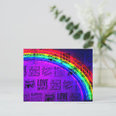 Love Wins Gay Pride LBGQT Rainbow Briefkaart (Staand voorkant)