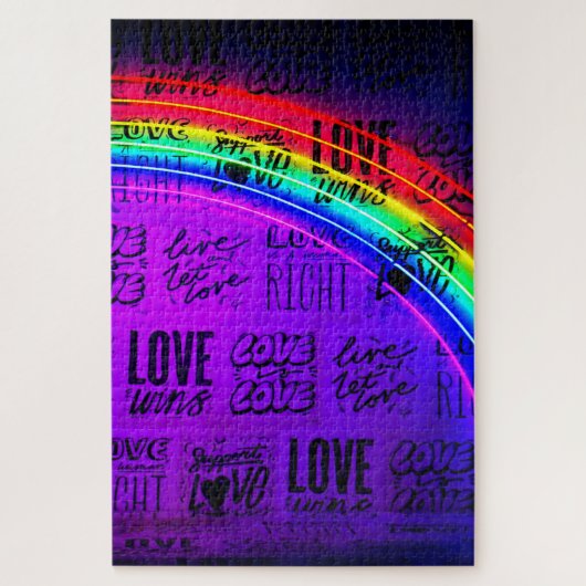 Love Wins Gay Pride LBGQT Rainbow Legpuzzel (Verticaal)