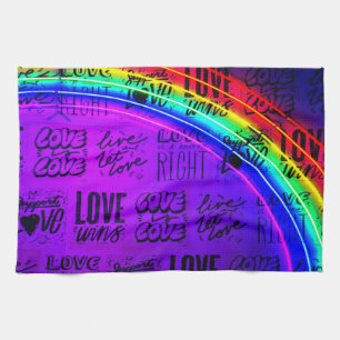 Love Wins Gay Pride LBGQT Rainbow Theedoek