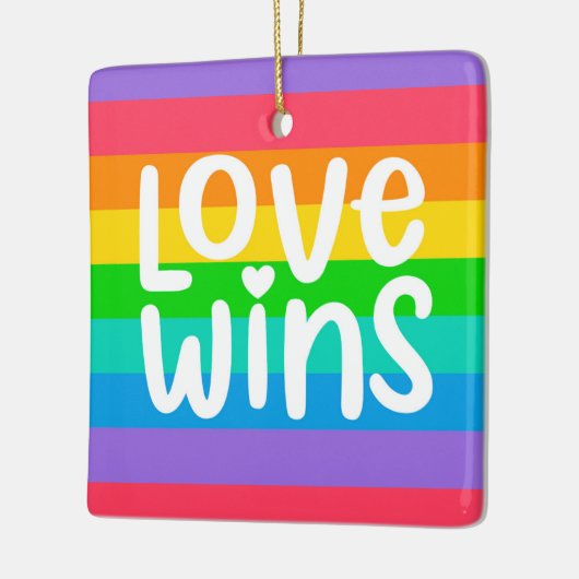Love Wins Keramisch Ornament (Links)