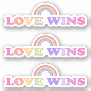 Love Wins - LGBT / Gay Pride Rainbow Sticker