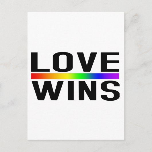 Love Wins - LGBTQ+ Pride Briefkaart (Voorkant)