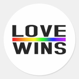 Love Wins - LGBTQ+ Pride  Ronde Sticker