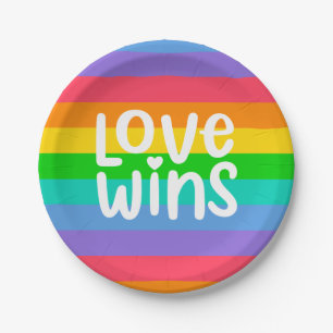 Love Wins Papieren Bordje