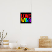 Love Wins Rainbow Gay Pride Poster (Keuken)