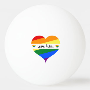 Love Wins Rainbow Hearts Pingpongballen