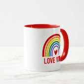 Love Wins Rainbow Mok (Voorkant rechts)