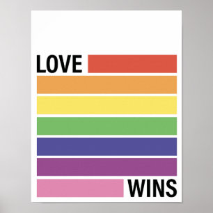 Love Wins Rainbow Poster