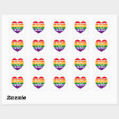Love Wins Rainbow Pride Heart Vierkante Sticker (Vel)