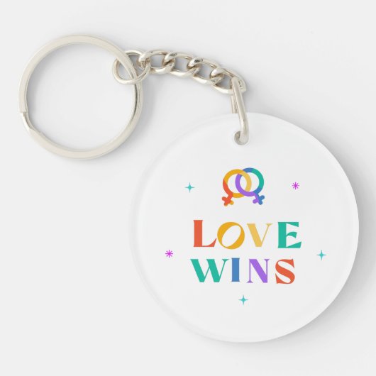Love Wins Rainbow Sleutelhanger (Voorkant)