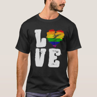Love Wins Rainbow T-shirt Gay Lesbian LGBT Pride M