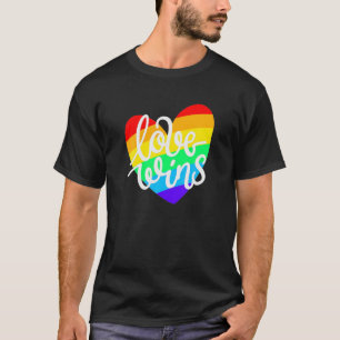 Love Wins Rainbow T-shirt, Gay Lesbian LGBT Pride T-shirt