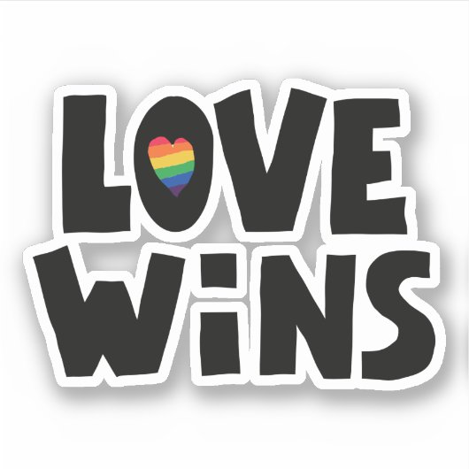 Love Wins Sticker (Voorkant)