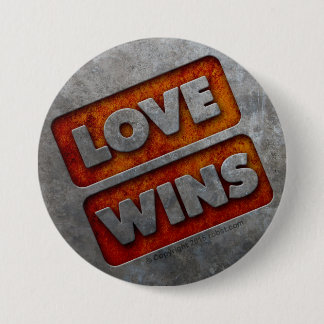 LOVE WINS-toets 03 grunge Ronde Button 7,6 Cm