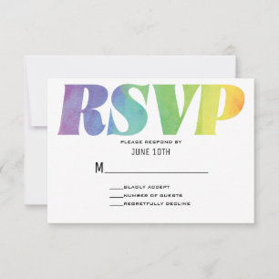 Love Wins Waterverf RSVP Kaartje