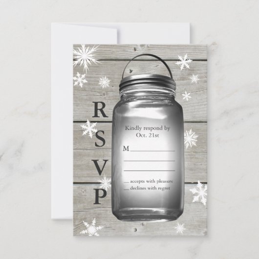 Love Winter Grange Mariages RSVP (Devant)