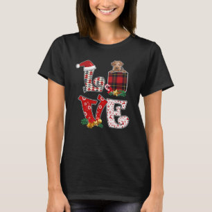 Love Wire Fox Terrier Xmas Pocket Pset Kerstmis T-shirt