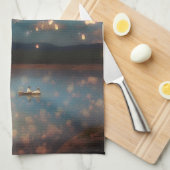 Love Wish Lanterns serviette de cuisine (Quart Plié)