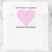 Love Without Exceptions Heart Sheet of 6 Stickers (Sac)