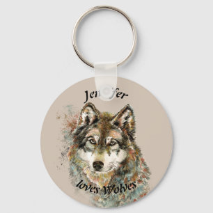 Love Wolven Wolf Quote Aangepaste Name Persoonlijk Sleutelhanger