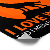 Love Wolves Did I Mention I Love Wolves Funny Poster (Hoek)