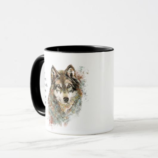 Love Wolves Dogs so Much Fun Quote Mok (Voorkant links)