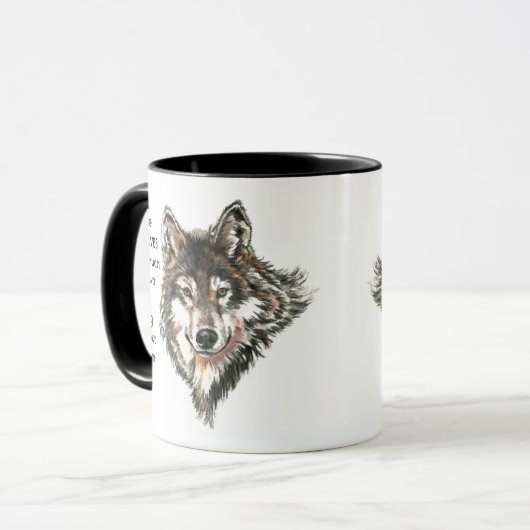 Love WOLVES tellement je me moque Citer Mug (Devant gauche)