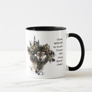 Love WOLVES tellement je me moque Citer Mug