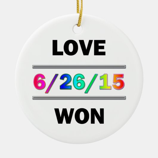 Love Won Keramisch Ornament (Voorkant)