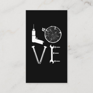 Love Woodworking Tools Dad Lumberjack Craftsman Visitekaartje