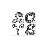 LOVE Word Art Fabric Font Red Letters  Rubberstempel (Afrduk)