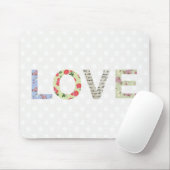 Love word art mousepad muismat (Met muis)