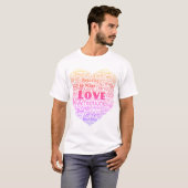 Love Word Cloud T-shirt (Voorkant volledig)