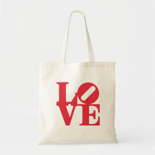 Love Word Graphic art sign color red Tote Bag