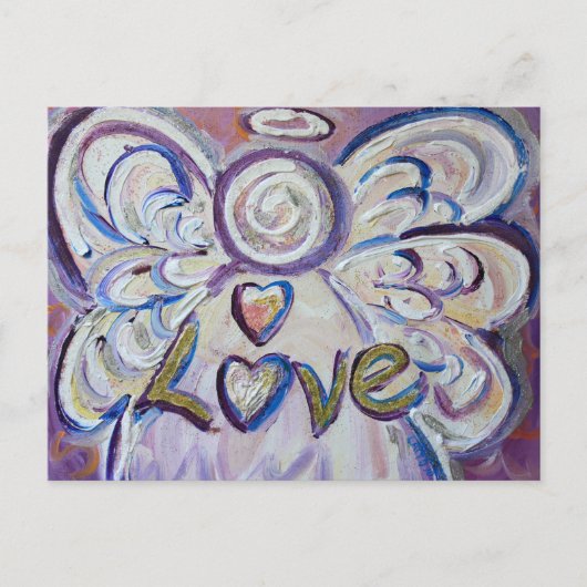 Love Word Inspirerend Angel Briefkaart (Voorkant)