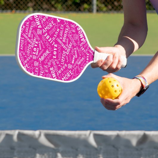 Love Word Multilanguage Text Pickleball Paddle (Insitu)