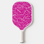 Love Word Multilanguage Text Pickleball Paddle (Achterkant)