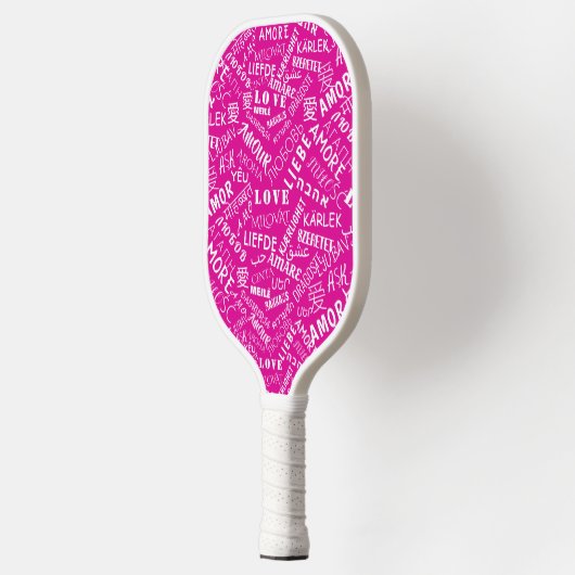 Love Word Multilanguage Text Pickleball Paddle (Links)