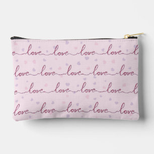 LOVE word On Pink Heart Achtergrond Etui