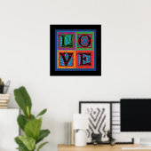 Love Word Poster (Thuiskantoor)